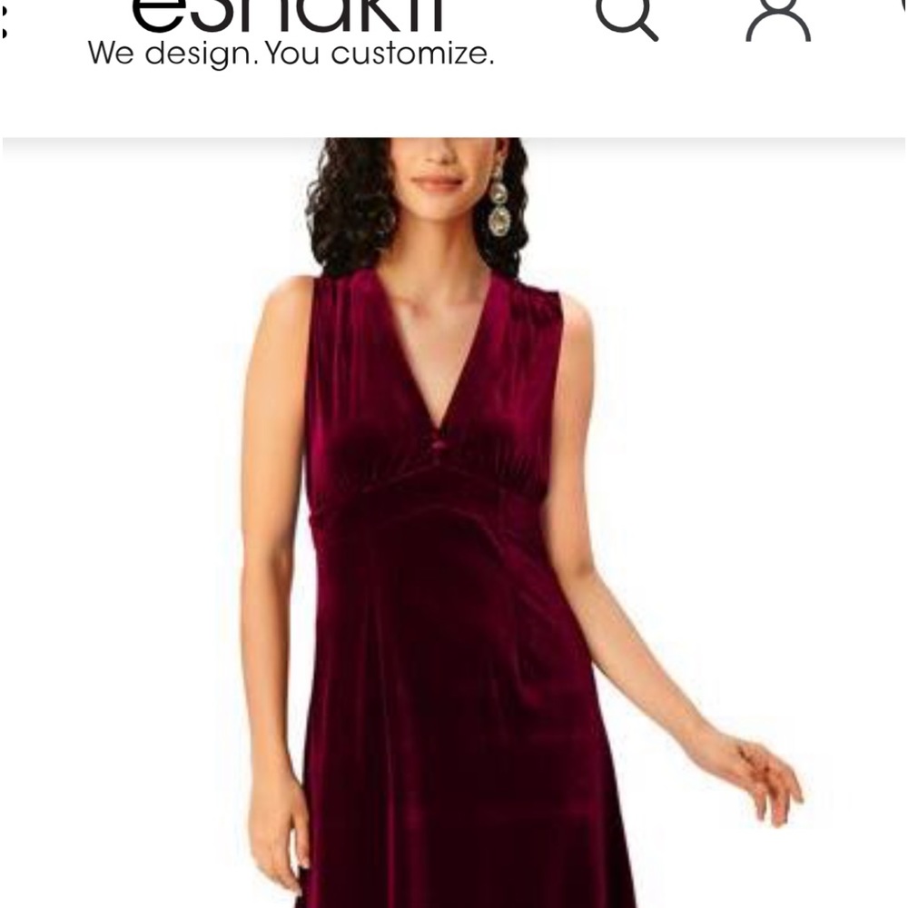 Long velvet, sleeveless formal dress with pockets. size 12, and length for 5’2